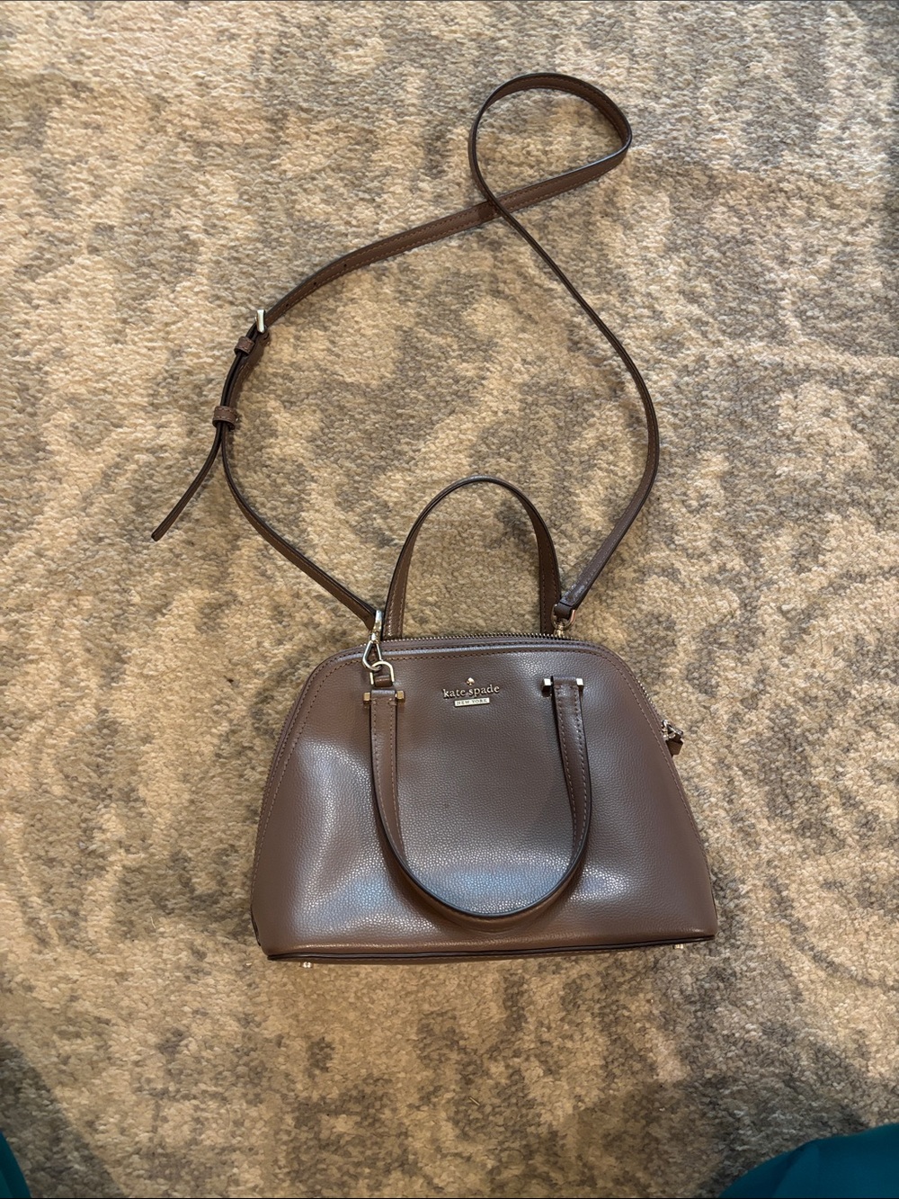 kate spade Leather Dome Satchel with Crossbody Strap